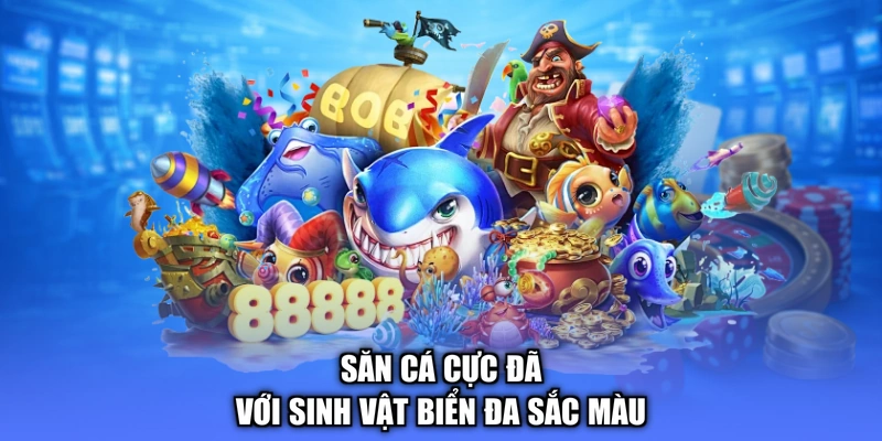 Săn cá cực đã với sinh vật biển đa sắc màu